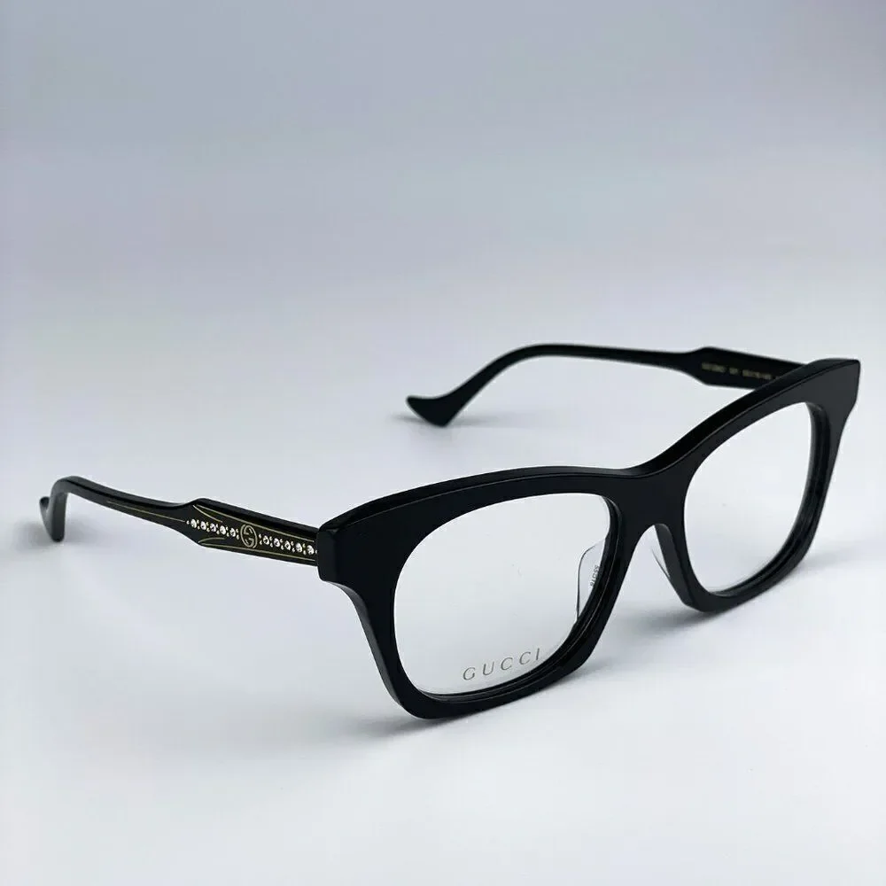 SALE! NEW Gucci GG1299O 001 Black Square Women Eyeglasses